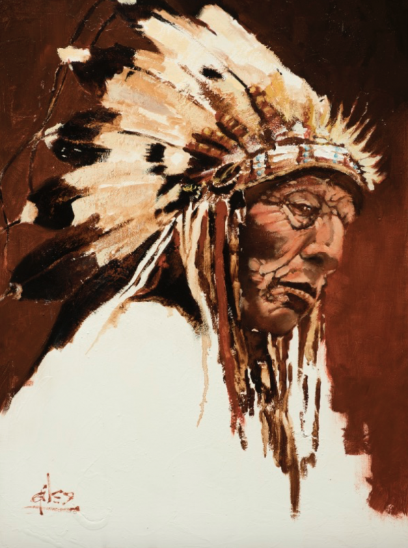 CHIEF OF THE HIGH PLAINS by artist DOUG GILES